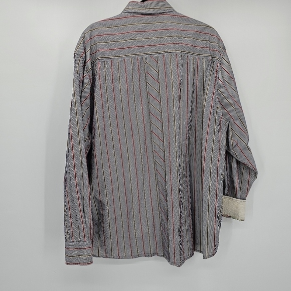 Tommy Bahama cream stripe button downs mens shirt 12xl big and tall - Picture 2 of 11